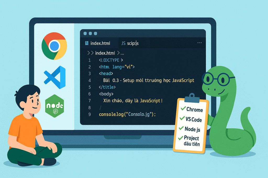 Setup môi trường Chuẩn bị “bộ đồ nghề” học JavaScript